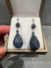 Load image into Gallery viewer, Blue Sponge Coral Briolle Earrings

