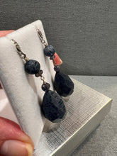 Load image into Gallery viewer, Blue Sponge Coral Briolle Earrings
