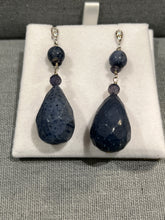Load image into Gallery viewer, Blue Sponge Coral Briolle Earrings
