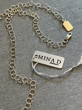 Load image into Gallery viewer, Aquamarine Pendant Necklace on Sterling Silver Circle Chain - minadjewelry
