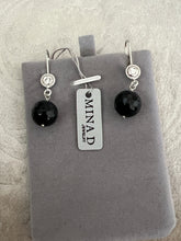 Load image into Gallery viewer, Onyx Dangling Earrings - minadjewelry

