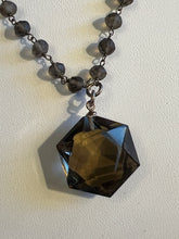 Load image into Gallery viewer, Smoky Quartz Pendant &amp; Labradorite Beaded Necklace - minadjewelry
