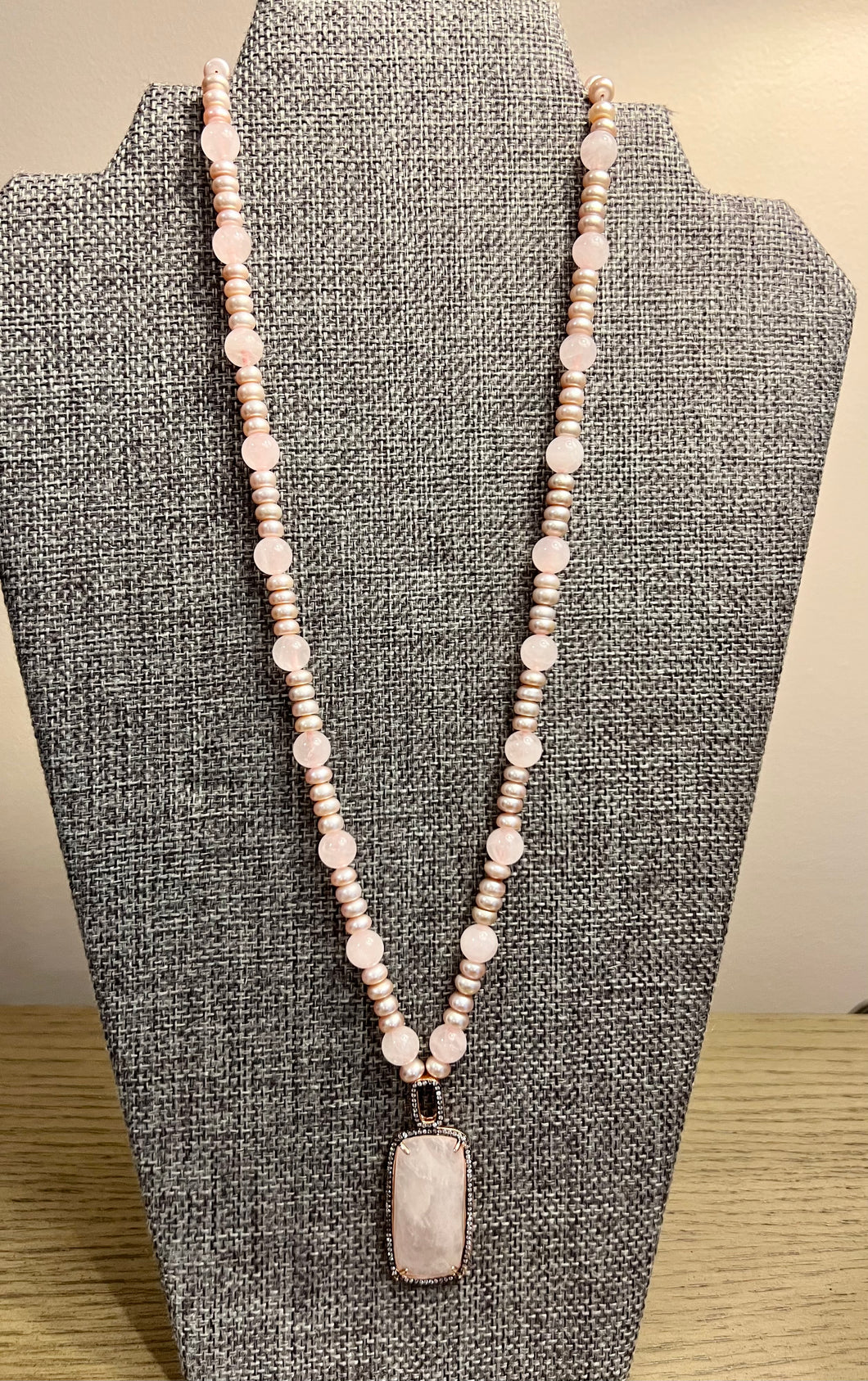 Pink Pearl Pendant Necklace