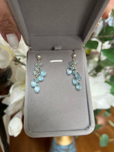 Load image into Gallery viewer, Blue Topaz Briolle Dangling Earrings
