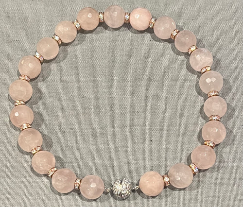 Large Rose Quartz Statement Necklace