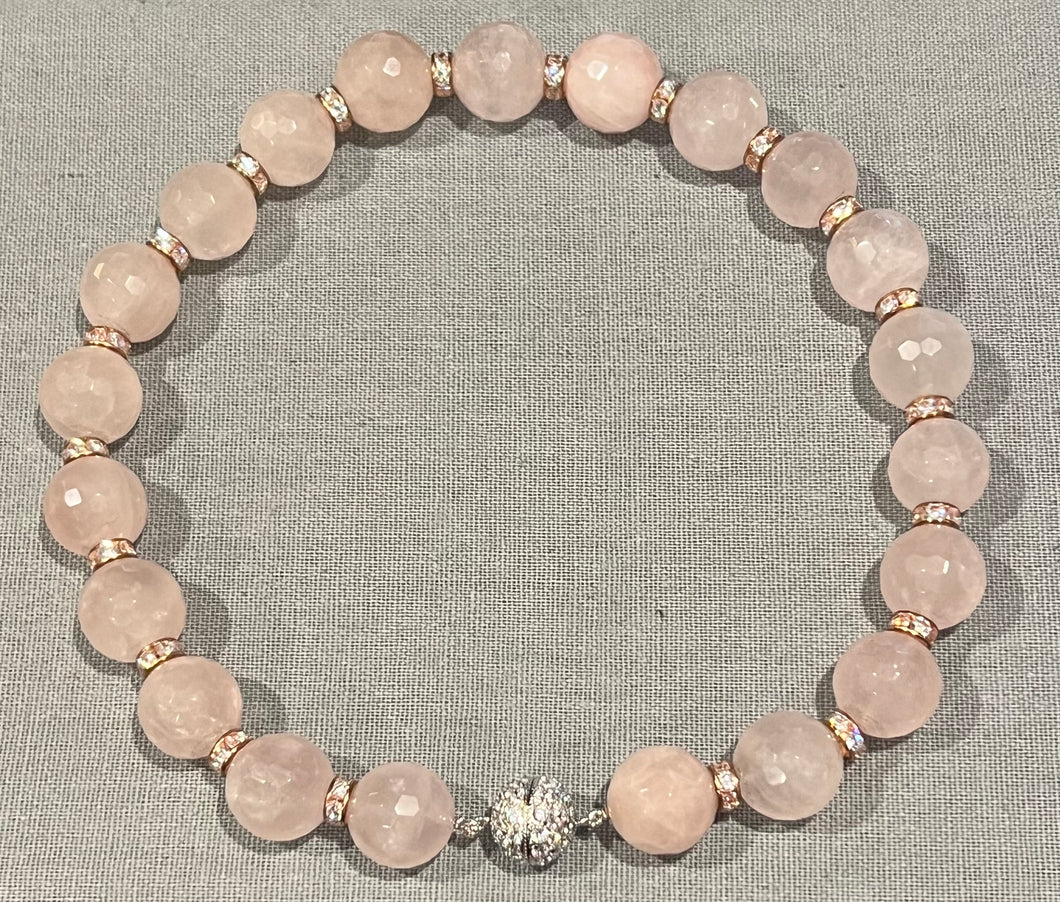 Large Rose Quartz Statement Necklace