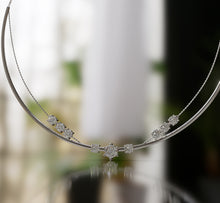 Load image into Gallery viewer, Diamond Necklace with Double Row and Chain Accent
