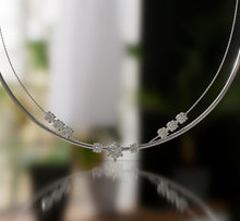 Load image into Gallery viewer, Diamond Necklace with Double Row and Chain Accent
