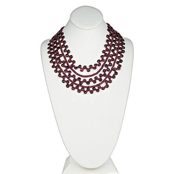 Ruby & Garnet Briolle Statement Necklace