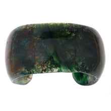 Load image into Gallery viewer, Deep Green Aventurine Solid Stone Cuff Bracelet - minadjewelry
