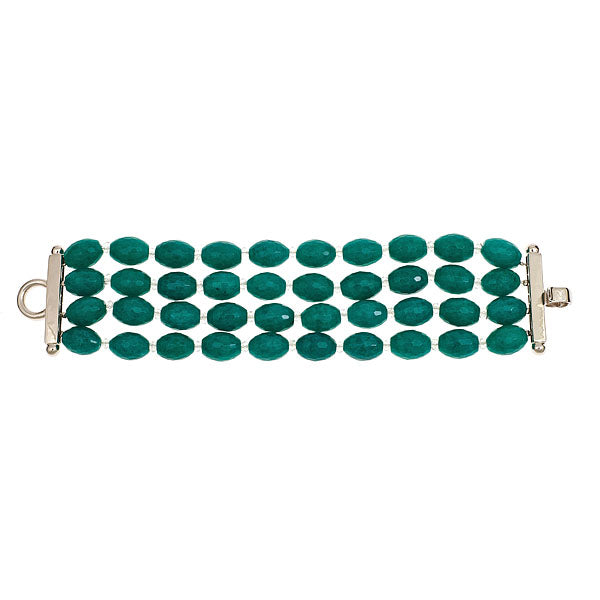 Teal Jade Statement Bracelet
