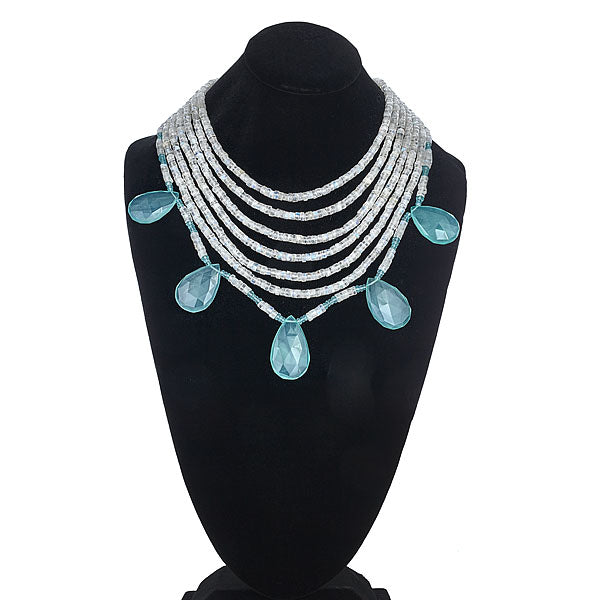 Moonstone & Chalcedony Briolle Statement Necklace