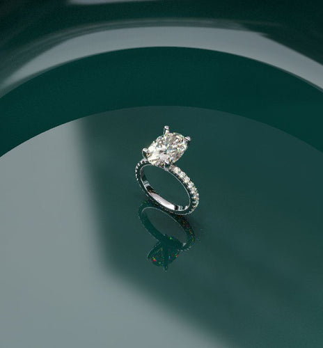 Mina D Fine Jewelry Oval diamond engagement ring 4 ct