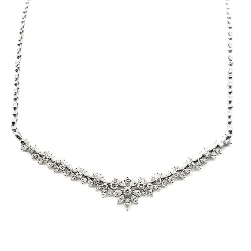 Mina D Fine Jewelry diamond flower necklace