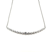 Load image into Gallery viewer, Mina D Fine Jewelry seventeen stone diamond bar necklace
