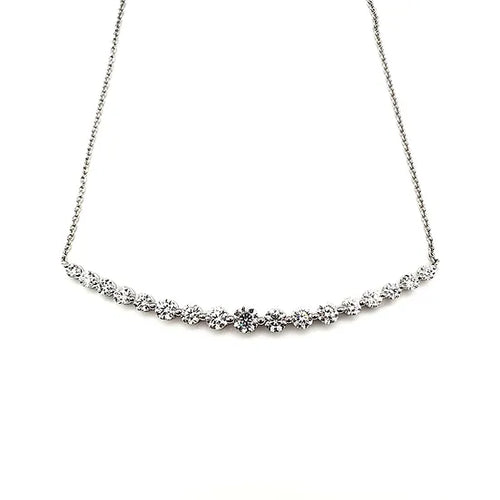 Mina D Fine Jewelry seventeen stone diamond bar necklace