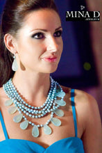 Load image into Gallery viewer, Mina D Statement Chalcedony couture necklace
