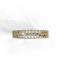 Load image into Gallery viewer, Modern Diamond Cluster Bangle
