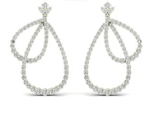 Load image into Gallery viewer, Double Drop Diamond Dangle Earrings
