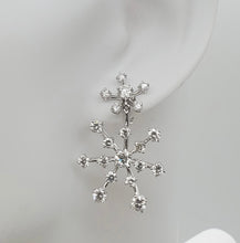 Load image into Gallery viewer, Snowflake Star Diamond Earrings
