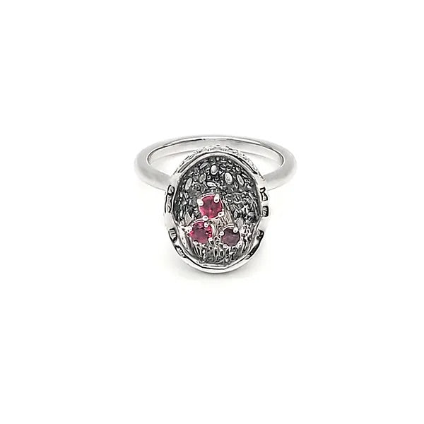 The Vase Ring with Rubies and Diamonds