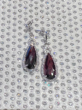 Load image into Gallery viewer, Ruby Quartz and White Quartz Long Dangling Earrings - minadjewelry

