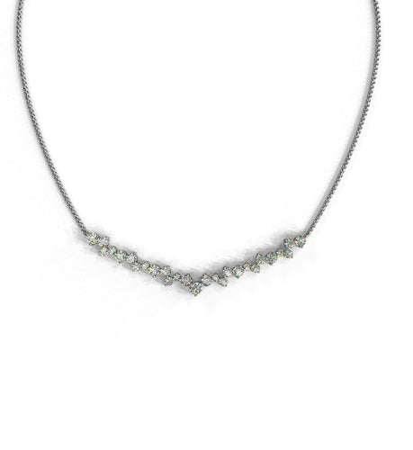 V Shape diamond necklace