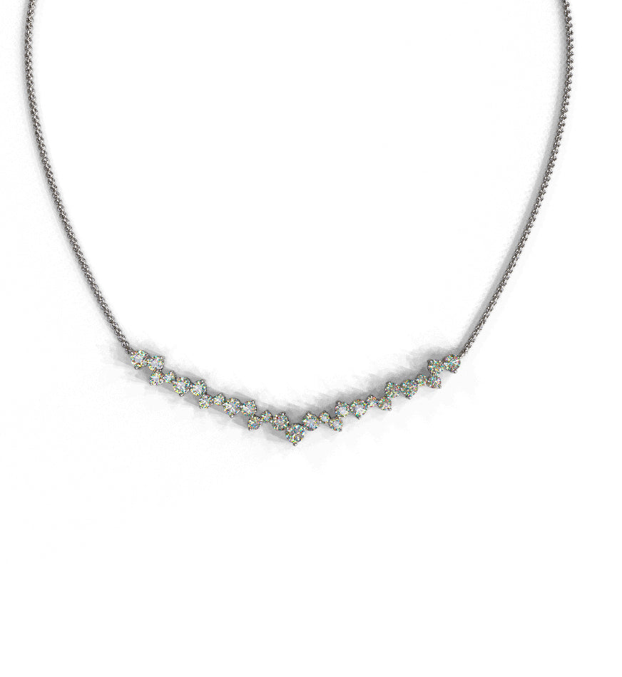 V Shape diamond necklace