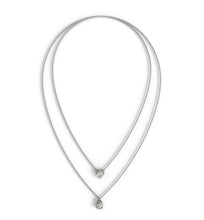 Load image into Gallery viewer, Double Row Heart &amp; Pear Shape Diamond Necklace
