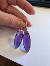 Load image into Gallery viewer, Amethyst Marquise Drop Vermeil Earrings - minadjewelry
