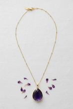 Load image into Gallery viewer, Amethyst Long Pendant Flat Lay
