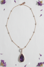 Load image into Gallery viewer, Amethyst Pavé Halo Flat Lay
