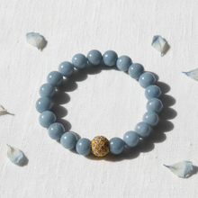 Load image into Gallery viewer, Angelite Starburst Bracelet Flat Lay
