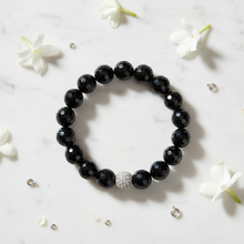 Load image into Gallery viewer, Black Onyx CZ Bracelet Flat Lay
