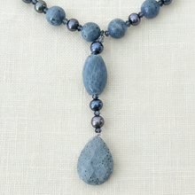 Load image into Gallery viewer, Blue Sponge Coral Necklace Detail
