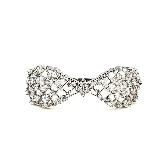  Bowtie Diamond Bangle Bracelet 