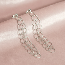 Load image into Gallery viewer, Cascading textured circle earrings - second variation
