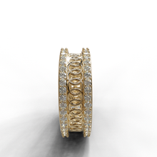 Load image into Gallery viewer, circular design diamond double eternity band
