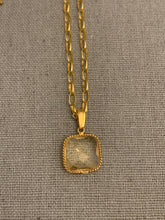 Load image into Gallery viewer, Golden Bezel Set Chains of Love Necklace
