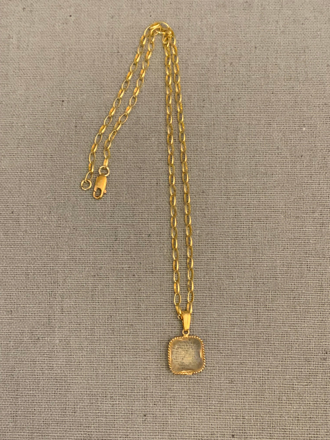 Golden Bezel Set Chains of Love Necklace