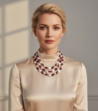 Load image into Gallery viewer, Coin Pearl &amp; Briolette Garnet Necklace
