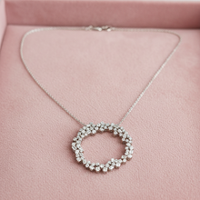 Load image into Gallery viewer, Diamond circle pendant necklace - second variation
