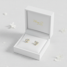 Load image into Gallery viewer, Diamond Cluster Studs Gift Box with Actual Earrings
