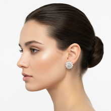 Load image into Gallery viewer, Diamond Sunflower Earring on Model
