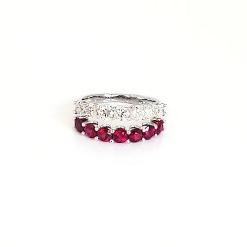 diamond and ruby split shank diamond ring