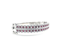 Load image into Gallery viewer, diamond and ruby wave diamond bangle mina d fine jewelry
