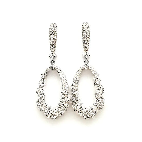 diamond dangling earrings