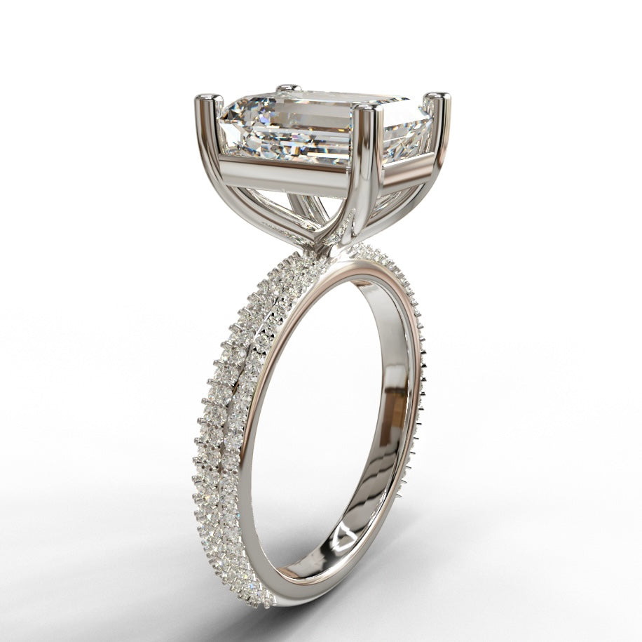 Emerald Cut Diamond Engagement Ring