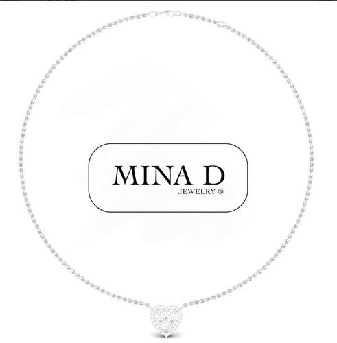 diamond halo hear shape pendant necklace