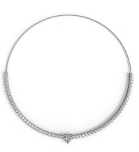 Load image into Gallery viewer, Heart Shape Diamond Center Tennis Necklace
